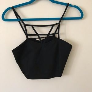 🖤 BLACK CRISSCROSS CROP CAMI TOP 🖤